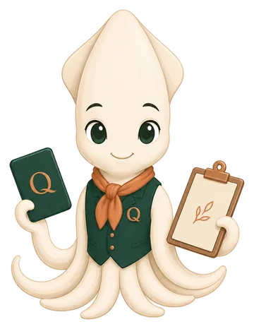 Quid, the admissions concierge mascot, ready to help with a new inquiry